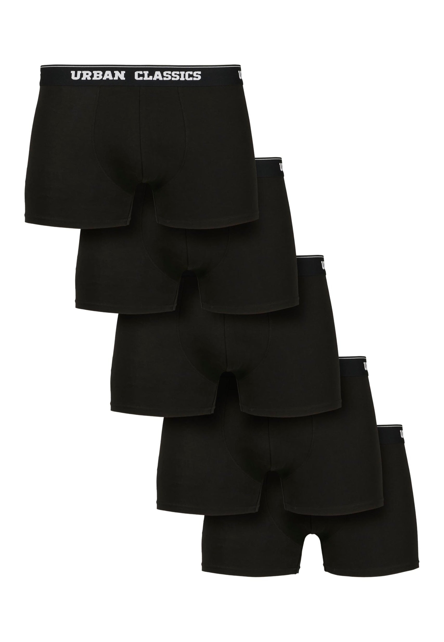 urban-classics-organic-pack-5-boxers-homme-noir image 1