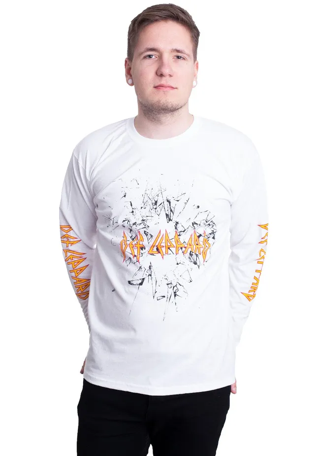 def-leppard-shatter-white-sweat-blanc-m image 1