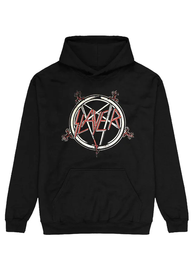slayer-pentagram-hoodie-sweat-noir-thrash-metal image 1