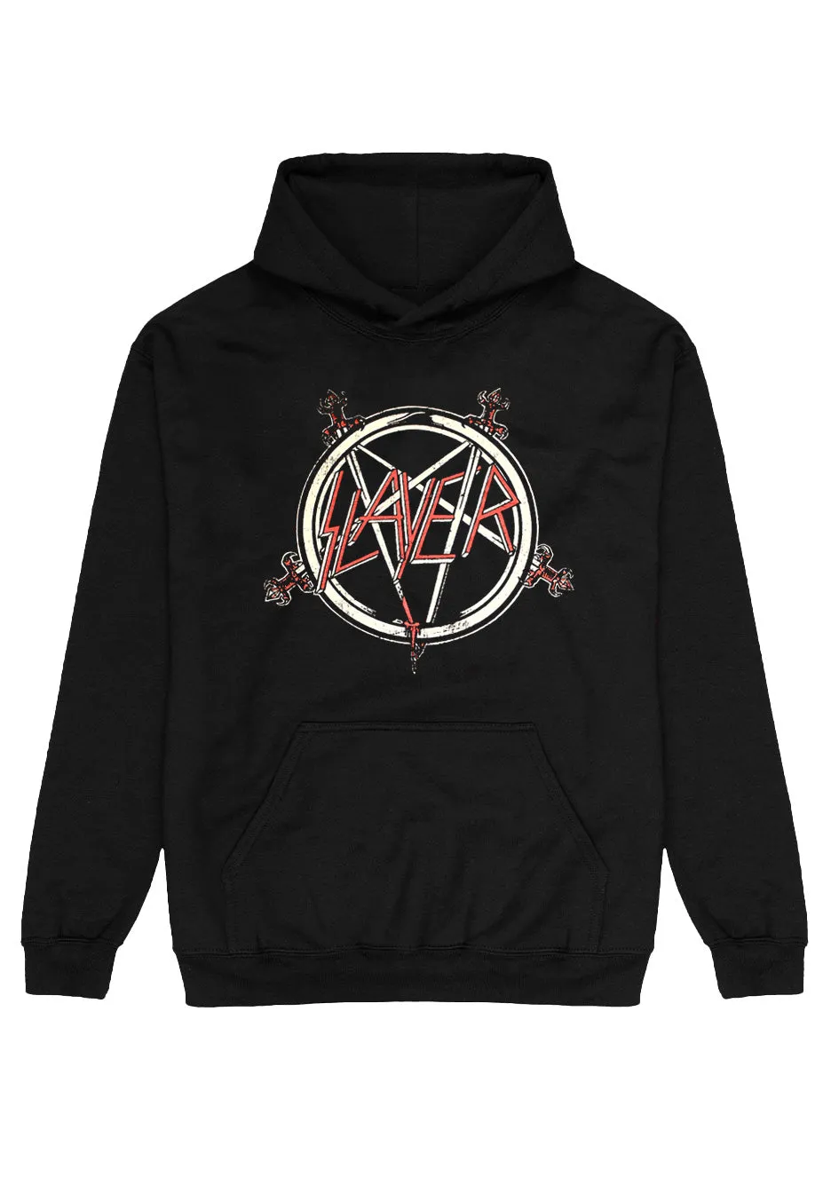 slayer-pentagram-hoodie-sweat-noir-thrash-metal image 1