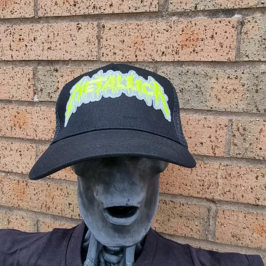 metallica-splatter-casquette-trucker-jaune-phosphorescent image 1
