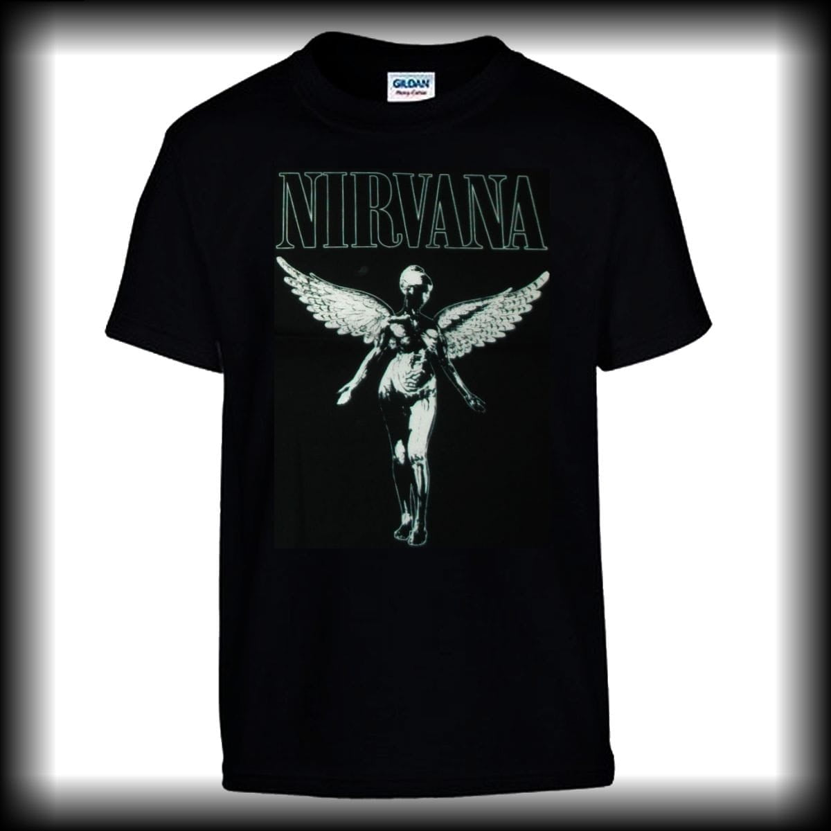 nirvana-in-utero-t-shirt-noir-gildan-taille-l image 1