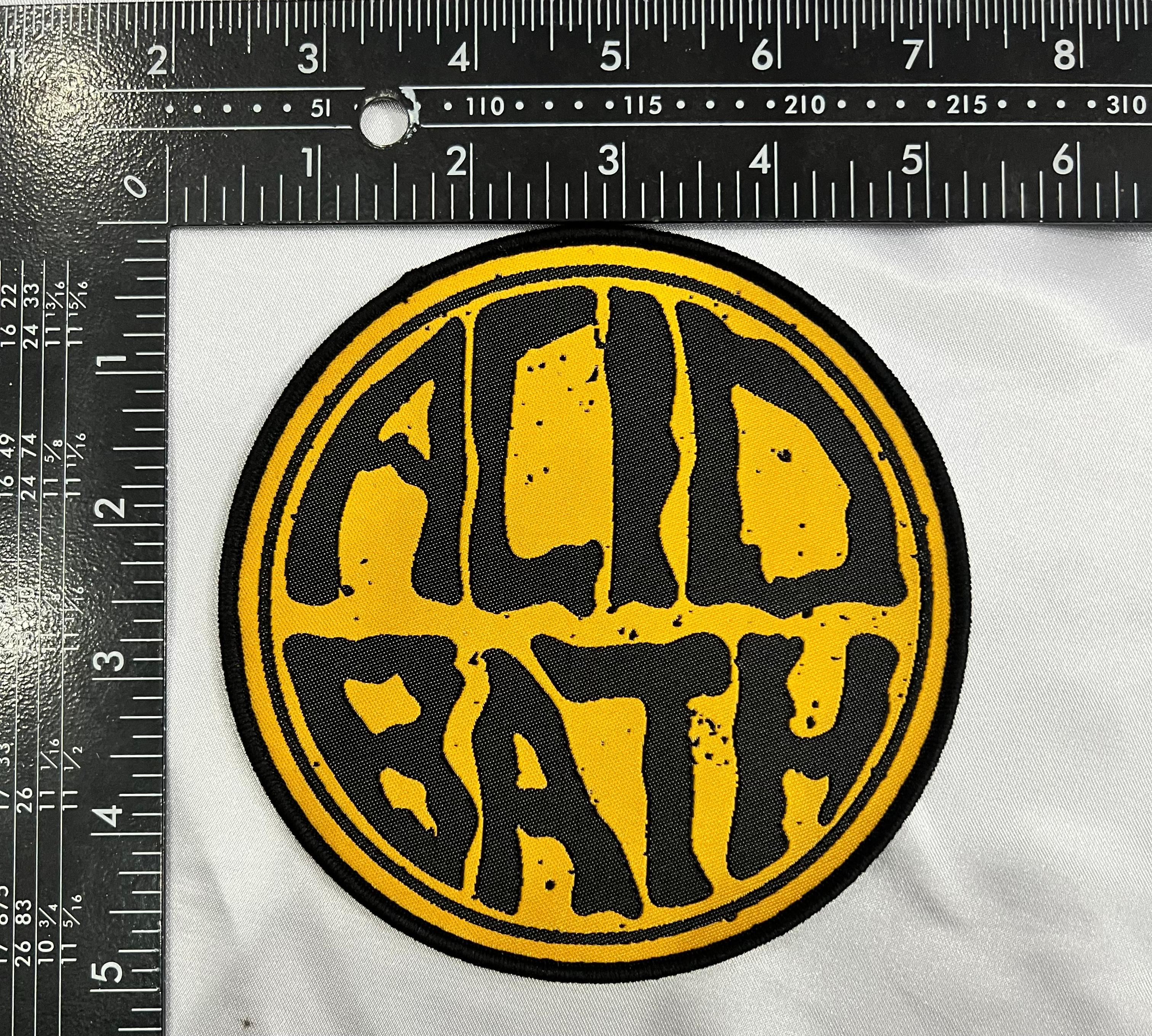 acid-bath-logo-patch-tiss-jaune-bordure-jaune image 4