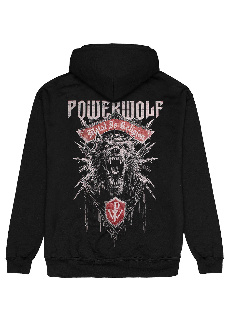 powerwolf-chaos-crest-hoodie-noir-homme-taille-m image 2