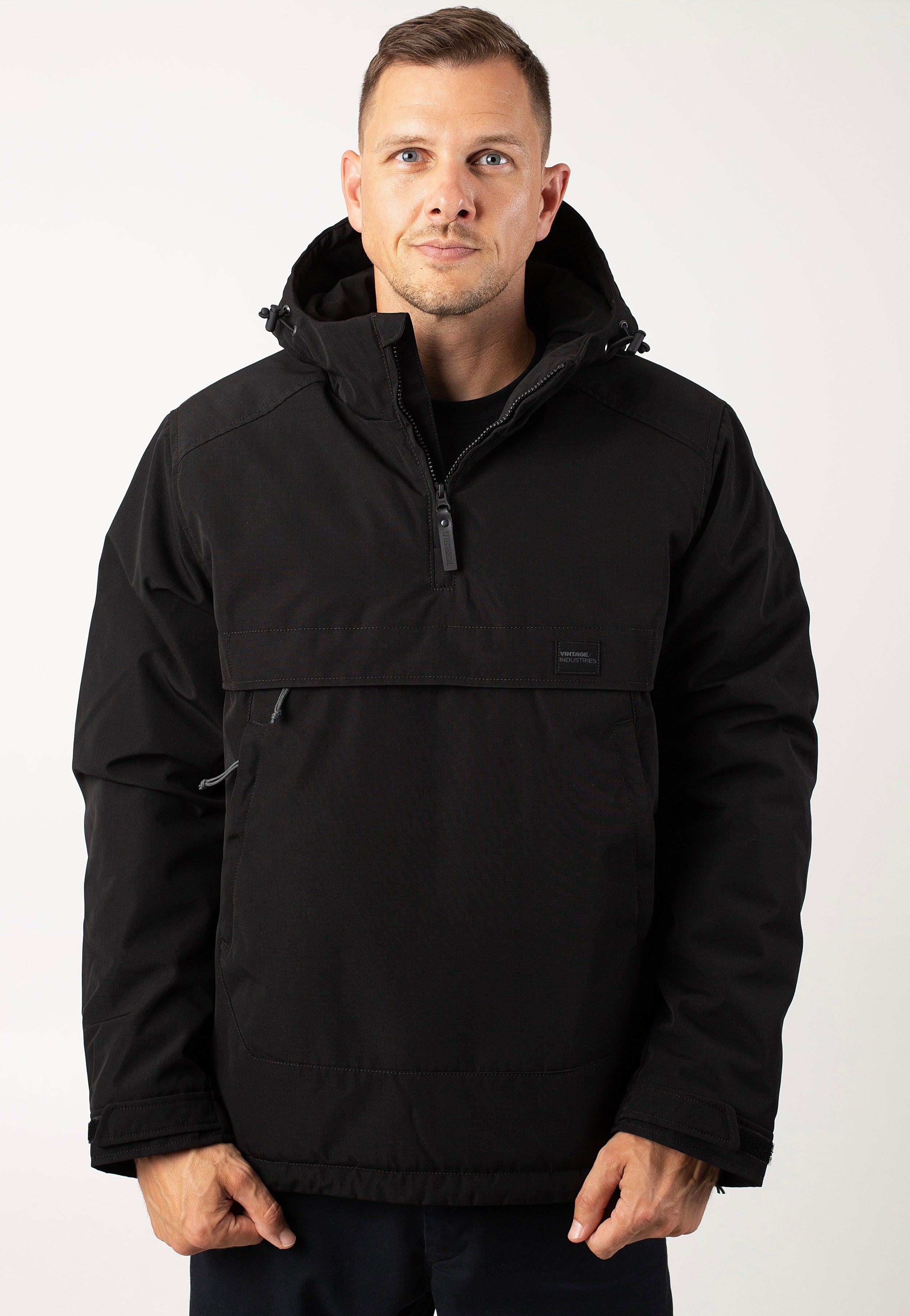 vintage-industries-oscar-black-veste-noire-coton-homme image 1