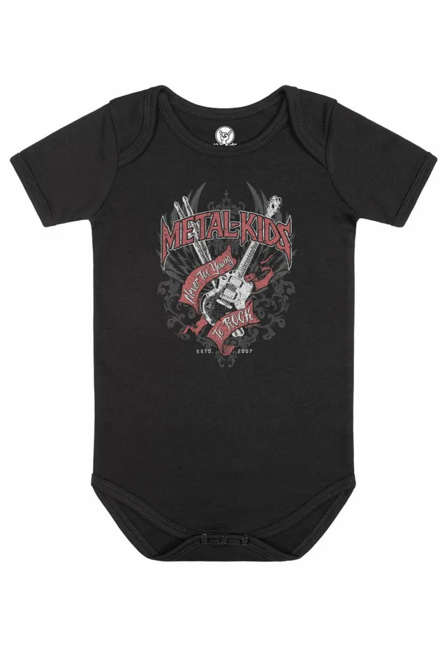 metal-kids-never-too-young-to-rock-bodysuit-noir-56-62-80-86 image 1