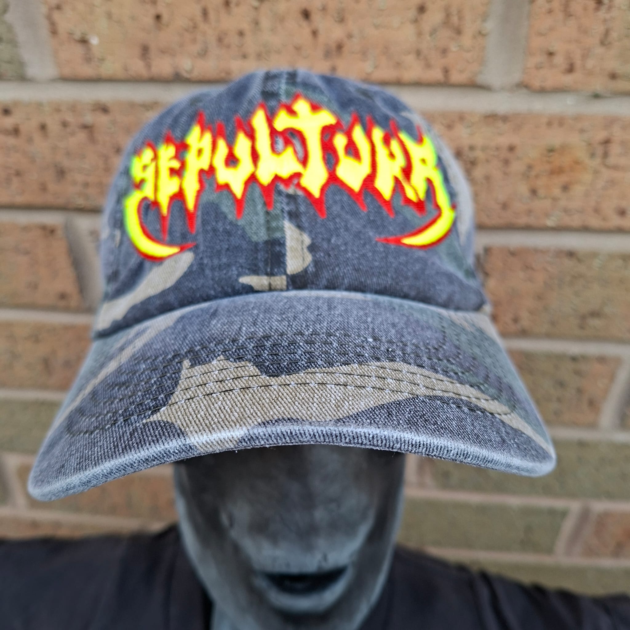 783punx-caps-sepultura-old-casquette-dad-cap-camo-vert-phospho image 1