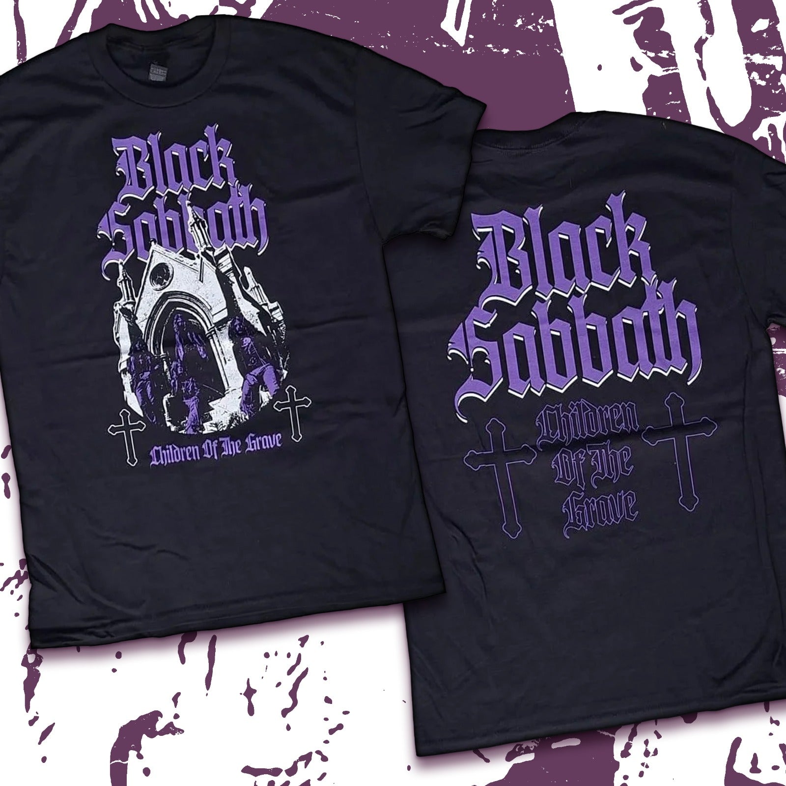 black-sabbath-children-of-the-grave-t-shirt-coton-noir image 1