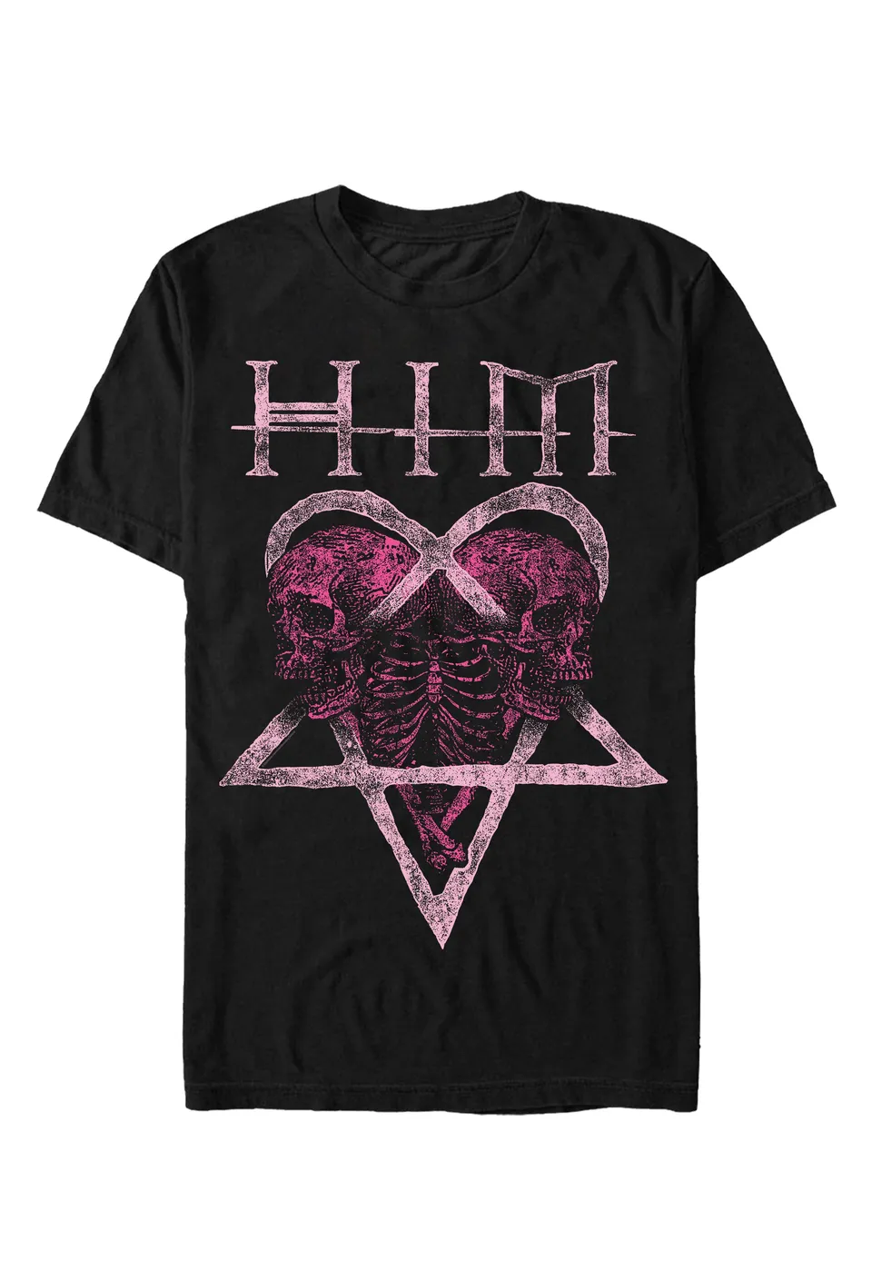 him-pink-skullheart-t-shirt-noir-heartagram image 1