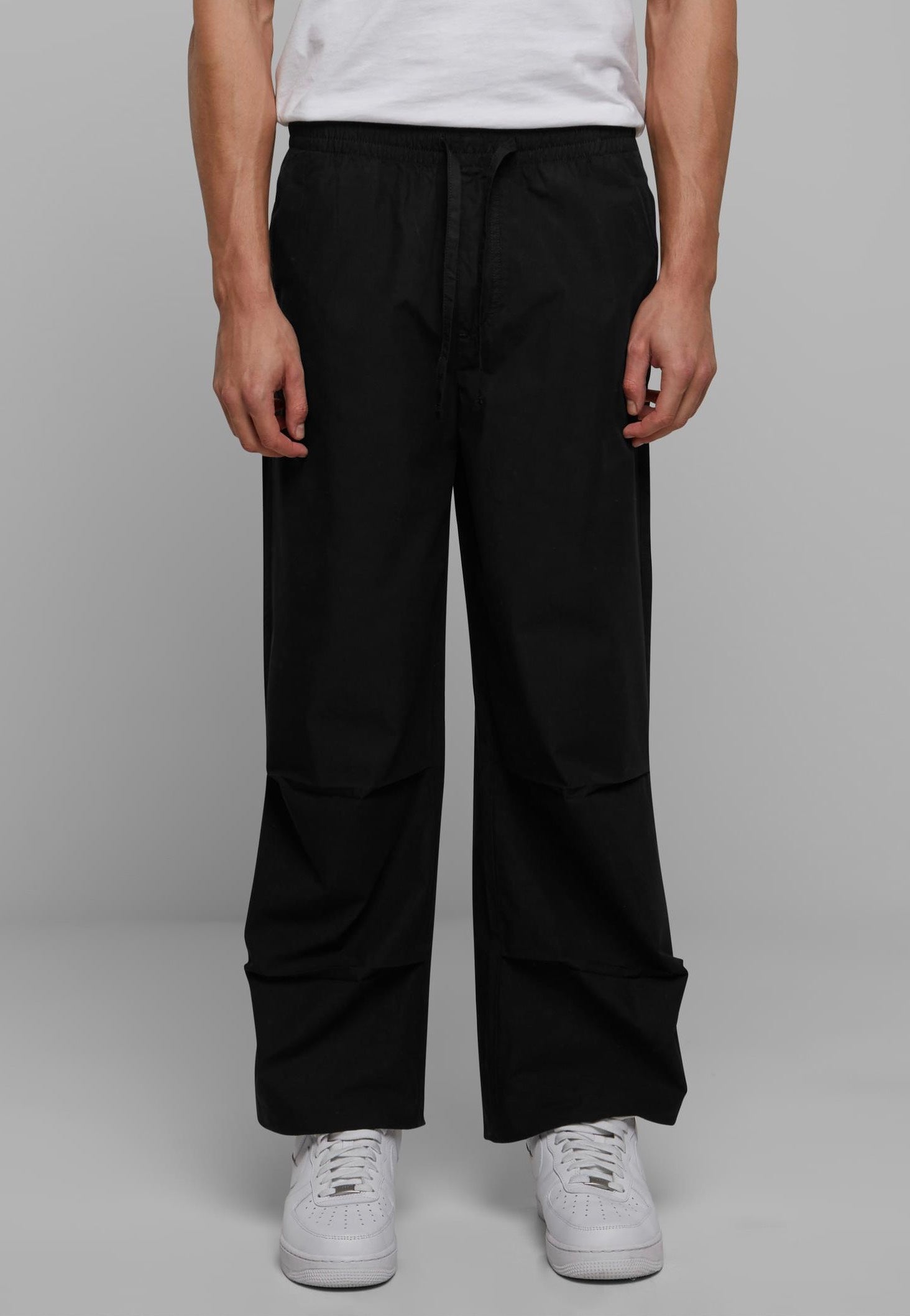 urban-classics-wide-poplin-pantalon-noir-large-coton image 1