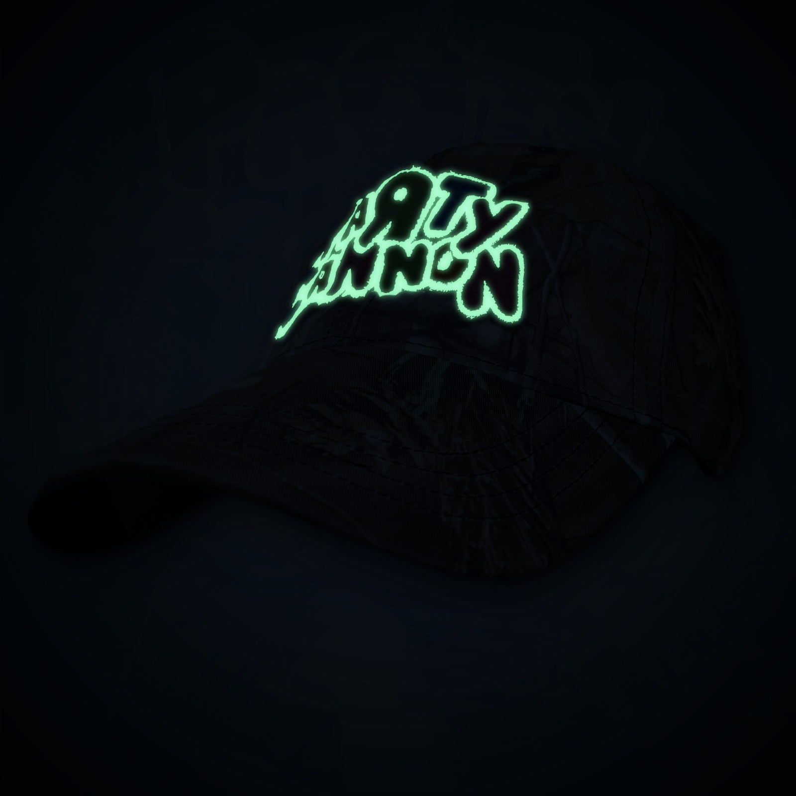 party-cannon-glow-in-the-dark-casquette-dad-camo-vert image 2