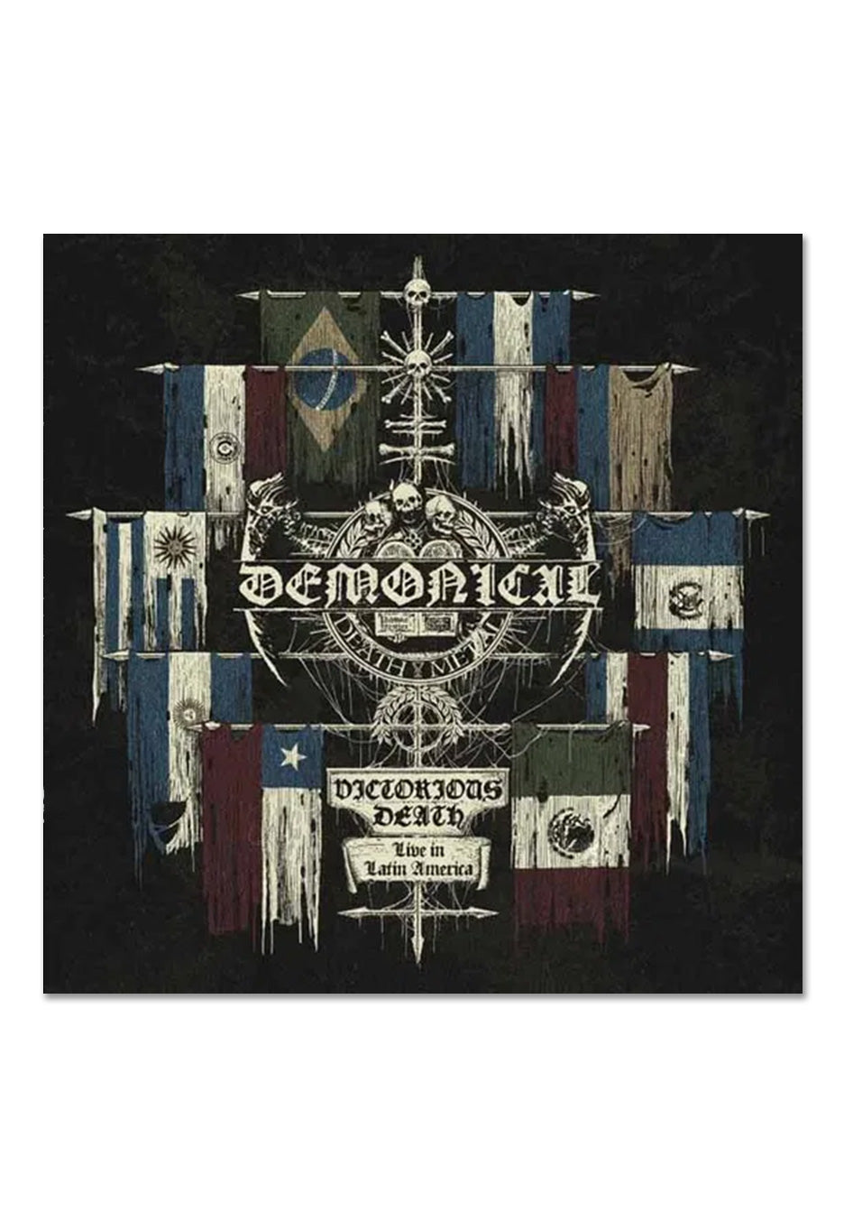 demonical-victorious-death-vinyle-split-bleu-blanc image 2