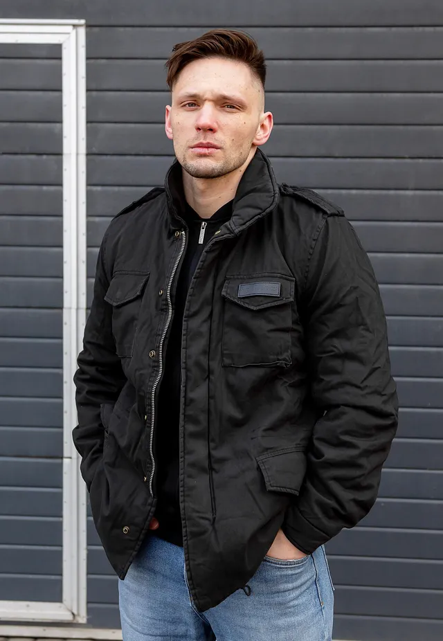surplus-paratrooper-veste-noire-homme-taille-s image 1
