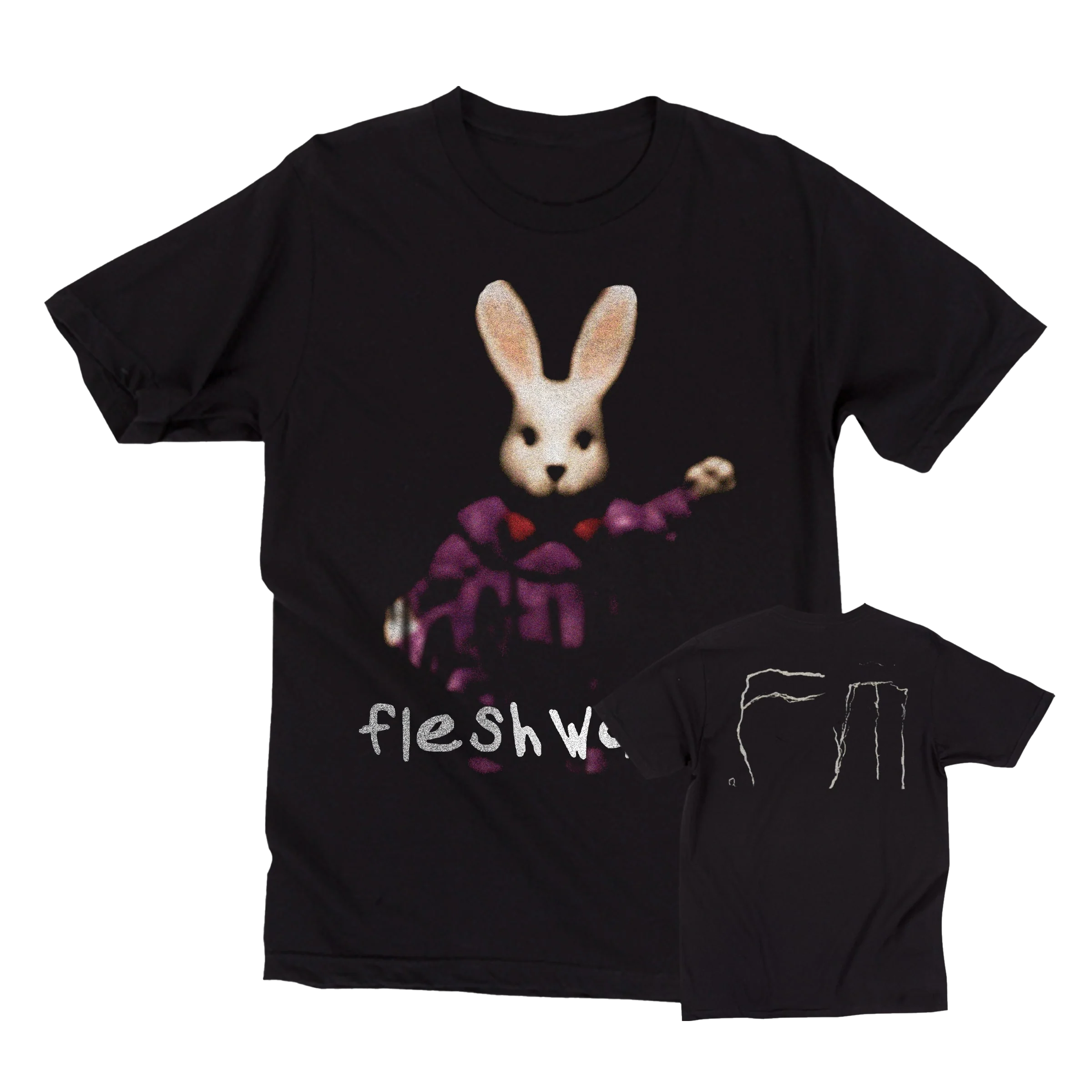 closed-casket-activities-fleshwater-rabbit-flashlight-t-shirt image 1
