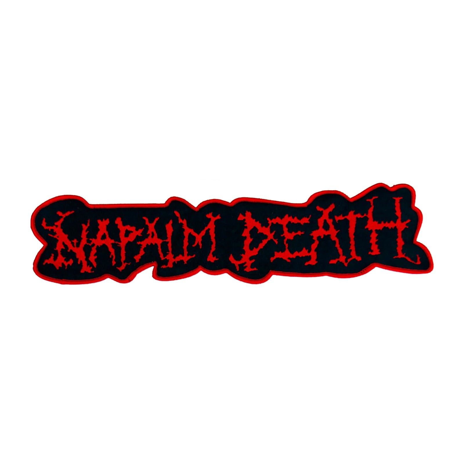 783punx-oversized-patch-napalm-death-logo-patch-tiss-bordure-rouge image 4
