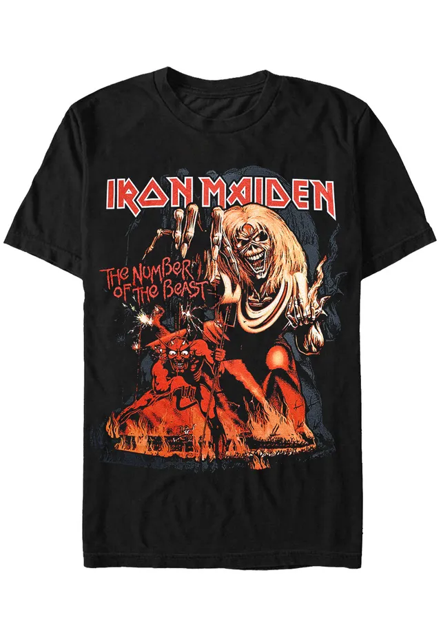 iron-maiden-number-of-the-beast-t-shirt-homme-noir image 1