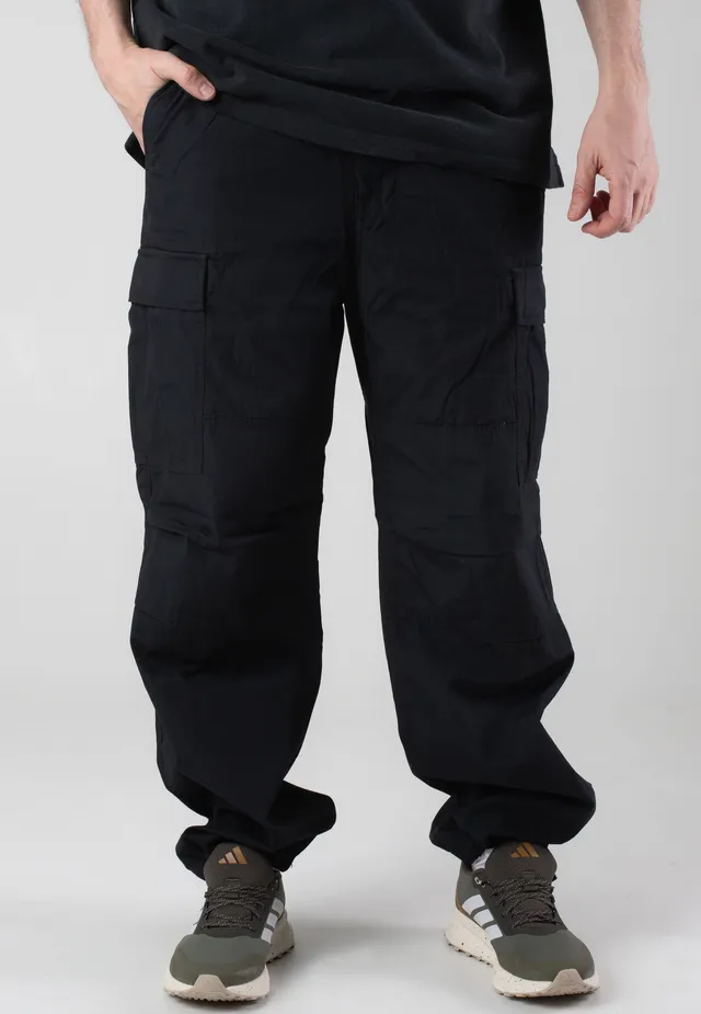 vintage-industries-bruce-pantalon-cargo-noir-homme image 1