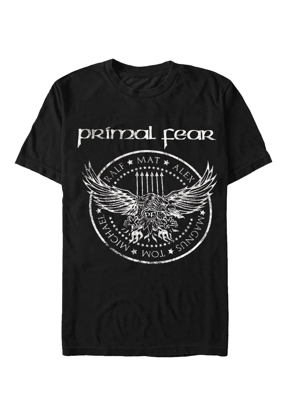primal-fear-black-white-eagle-t-shirt-noir-metal image 1