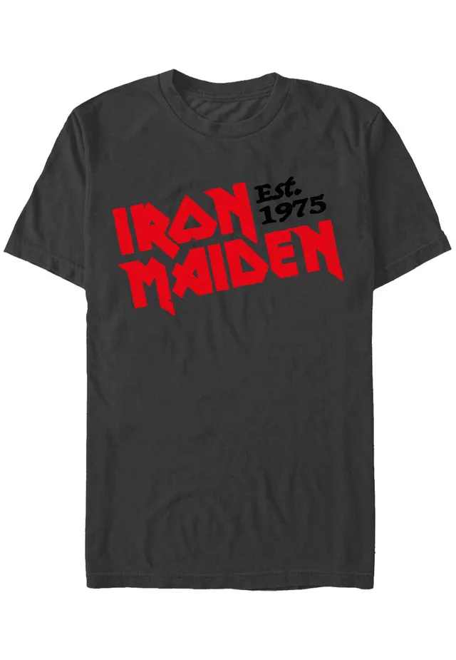 iron-maiden-est-1975-t-shirt-gris-manches-courtes-heavy image 1