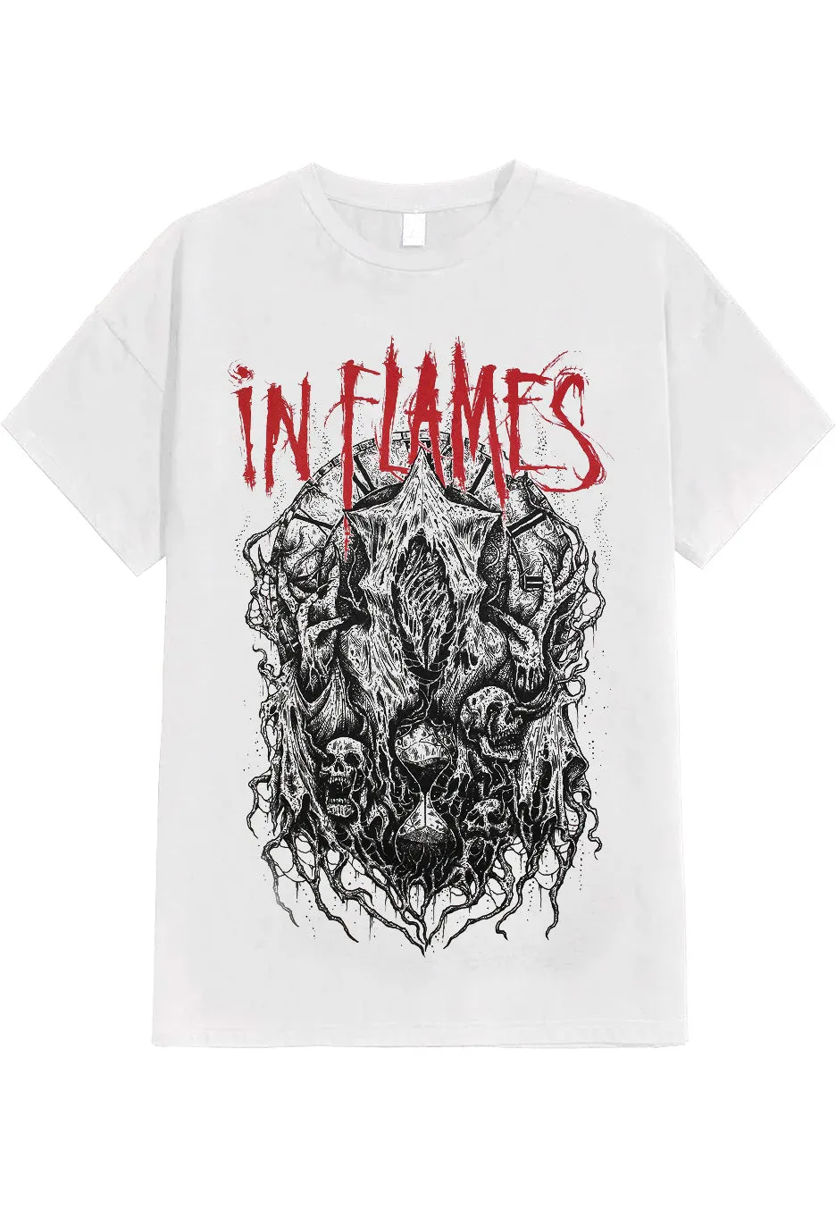 in-flames-burried-time-t-shirt-blanc-death-metal-homme image 1