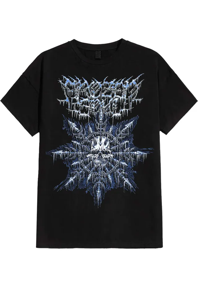 frozen-soul-skull-flake-t-shirt-noir-homme-death-metal image 1