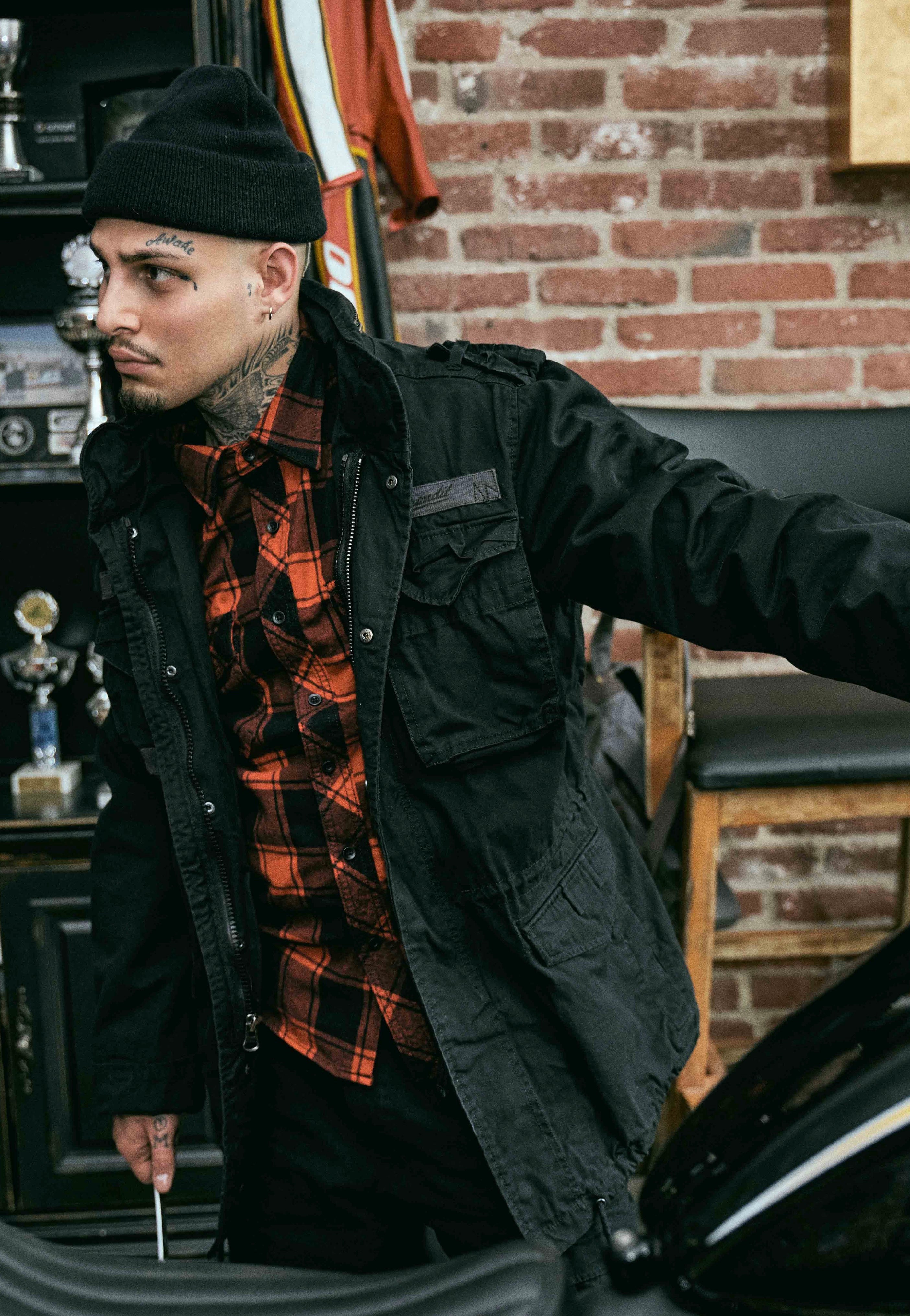 brandit-lumberjacket-red-black-veste-carreaux-m-flanelle image 3