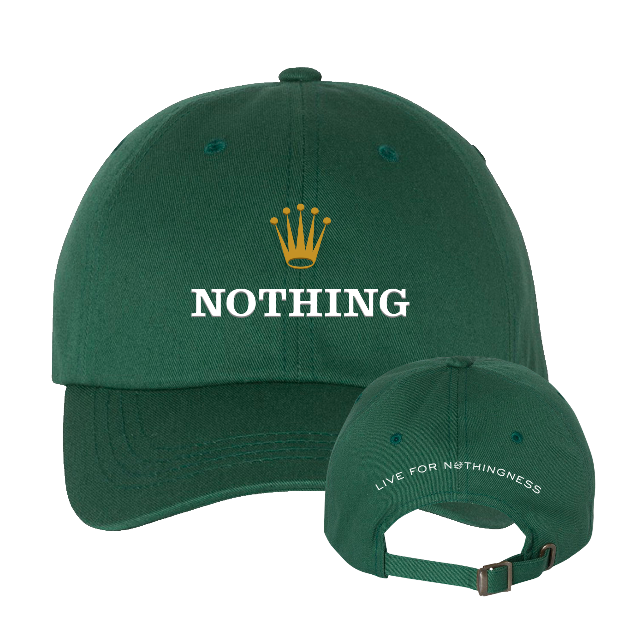nothing-crown-hat-casquette-verte-brod-e image 1