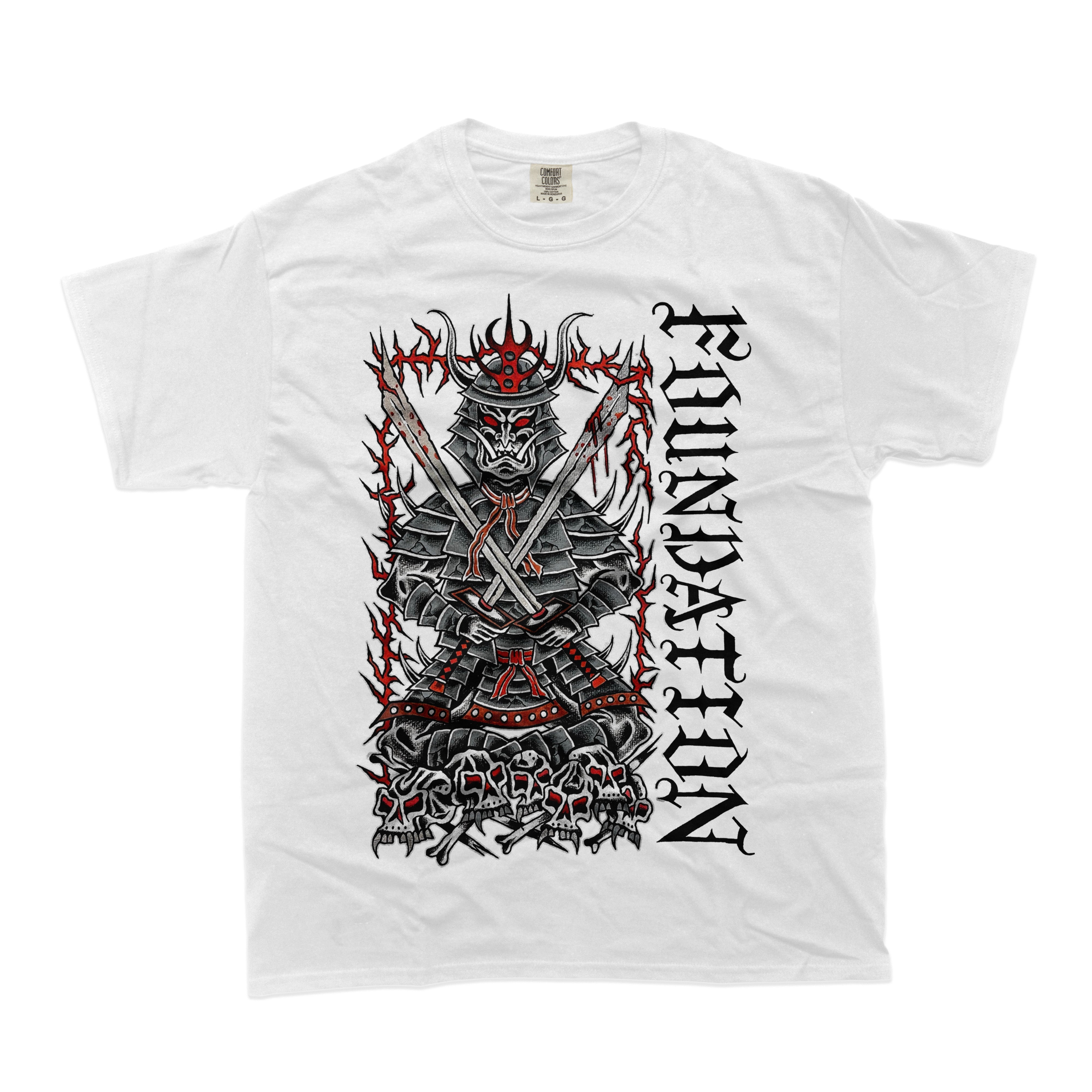 foundation-samurai-white-t-shirt-coton-blanc-taille-l image 1