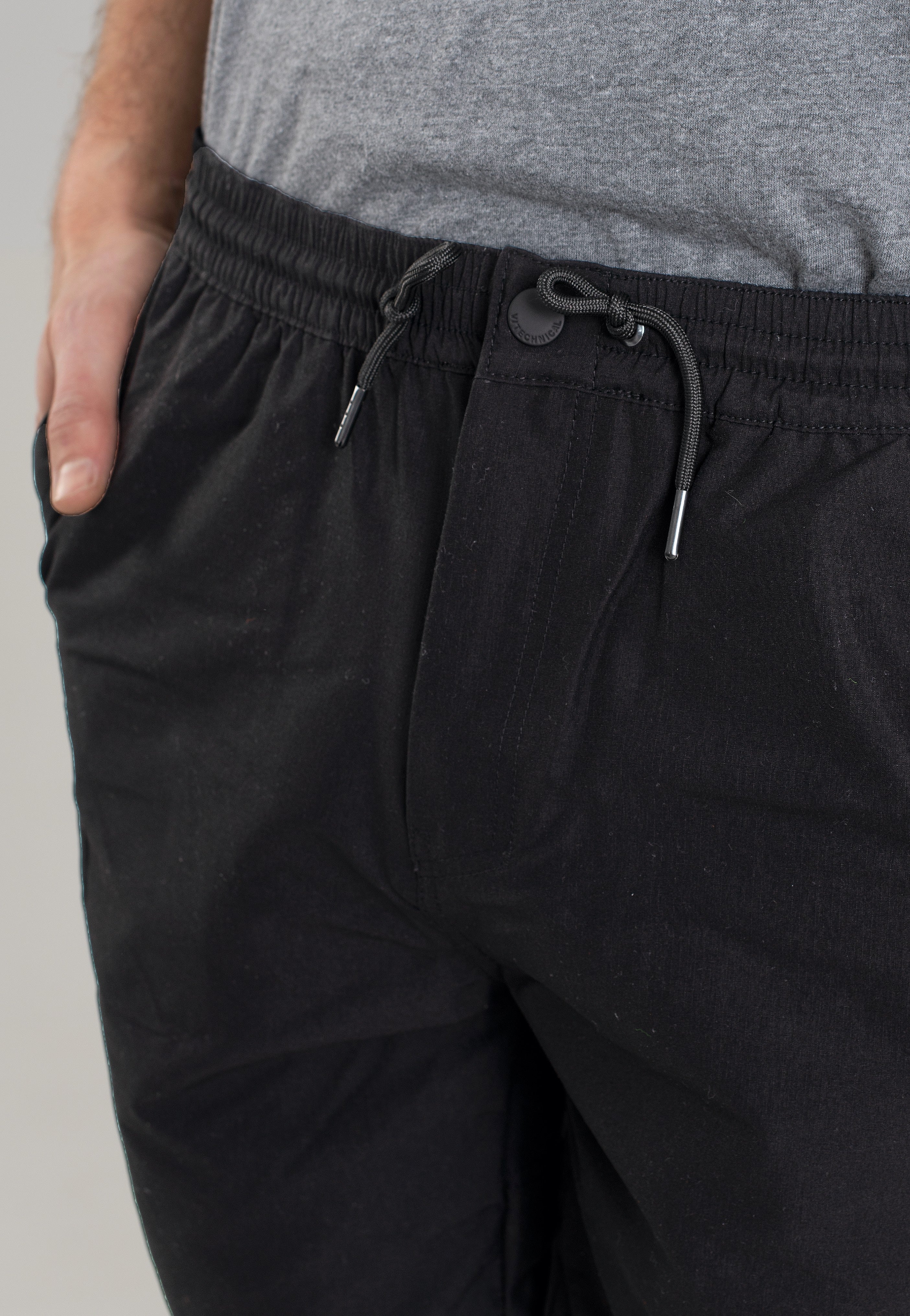 vintage-industries-eton-black-short-homme-noir-coton image 5