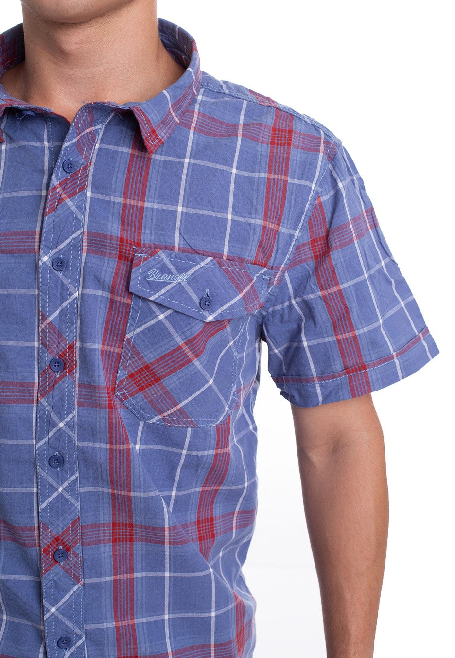 brandit-roadstar-red-blue-chemise-carreaux-bleue-homme image 2