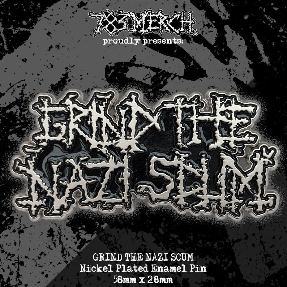 grind-the-nazi-scum-pin-s-mail-phosphorescent-58-mm-noir image 2