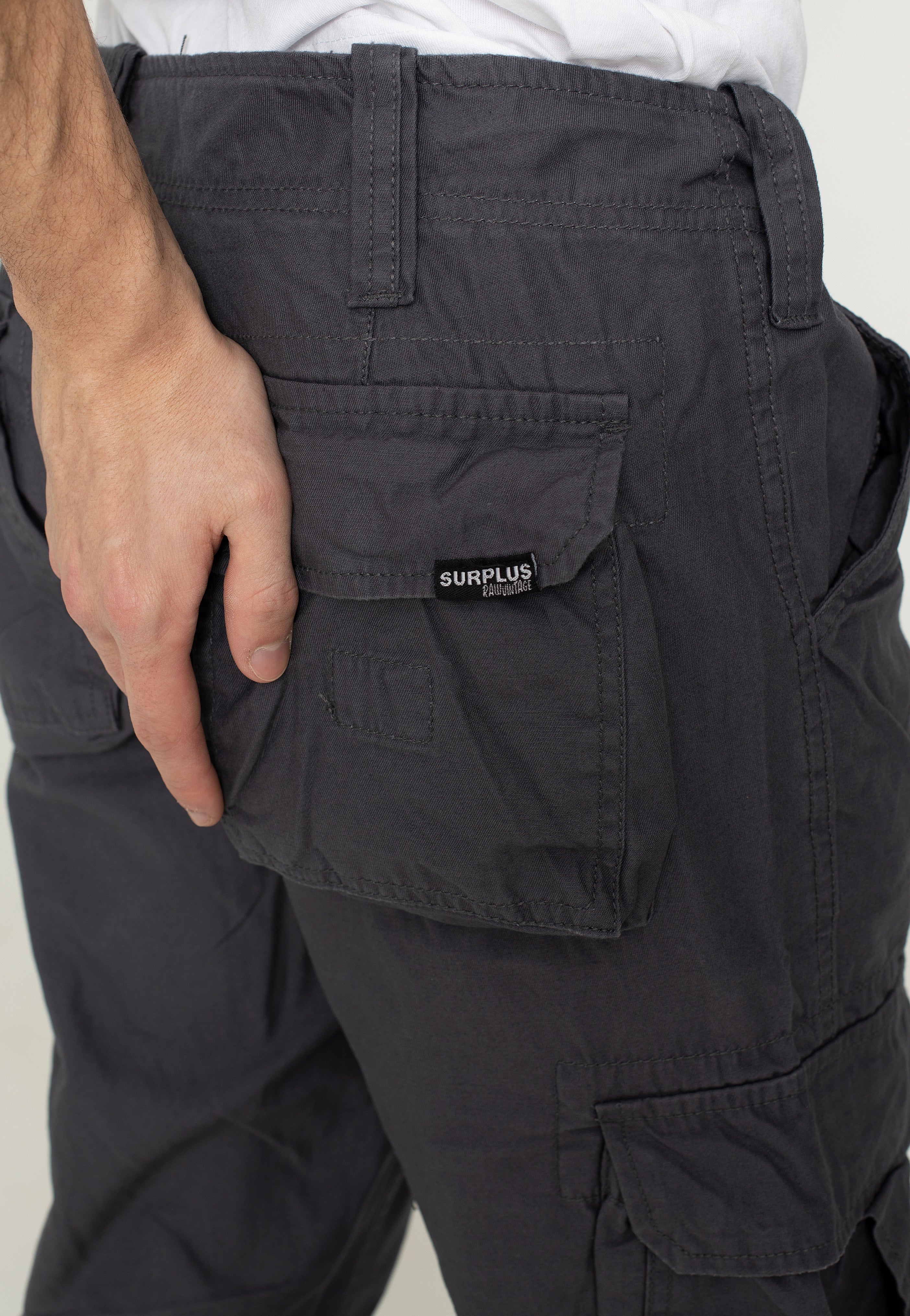 surplus-airborne-slimmy-pantalon-cargo-anthracite-slim-homme image 6
