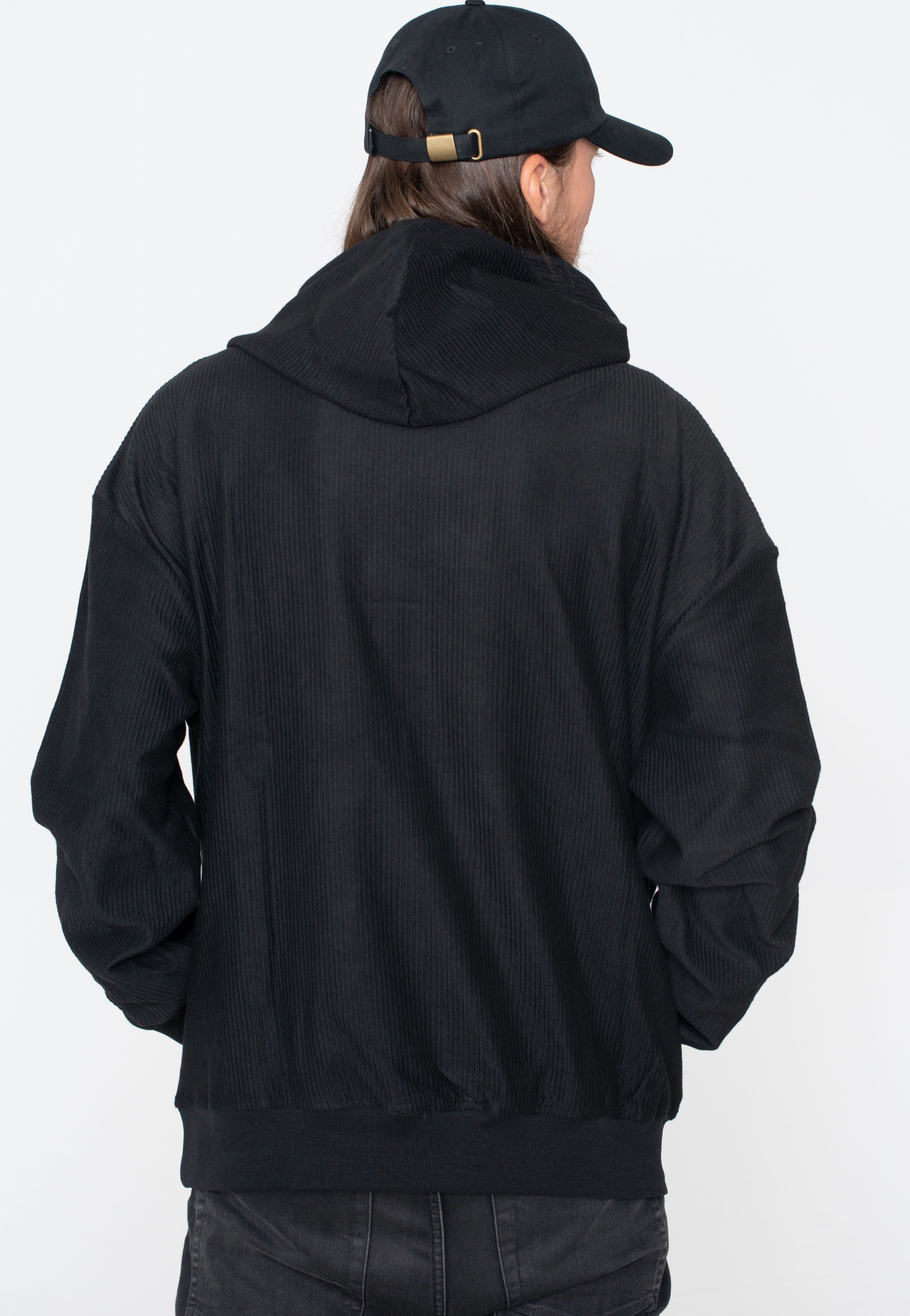 urban-classics-rib-terry-boxy-hoodie-noir-streetwear image 3