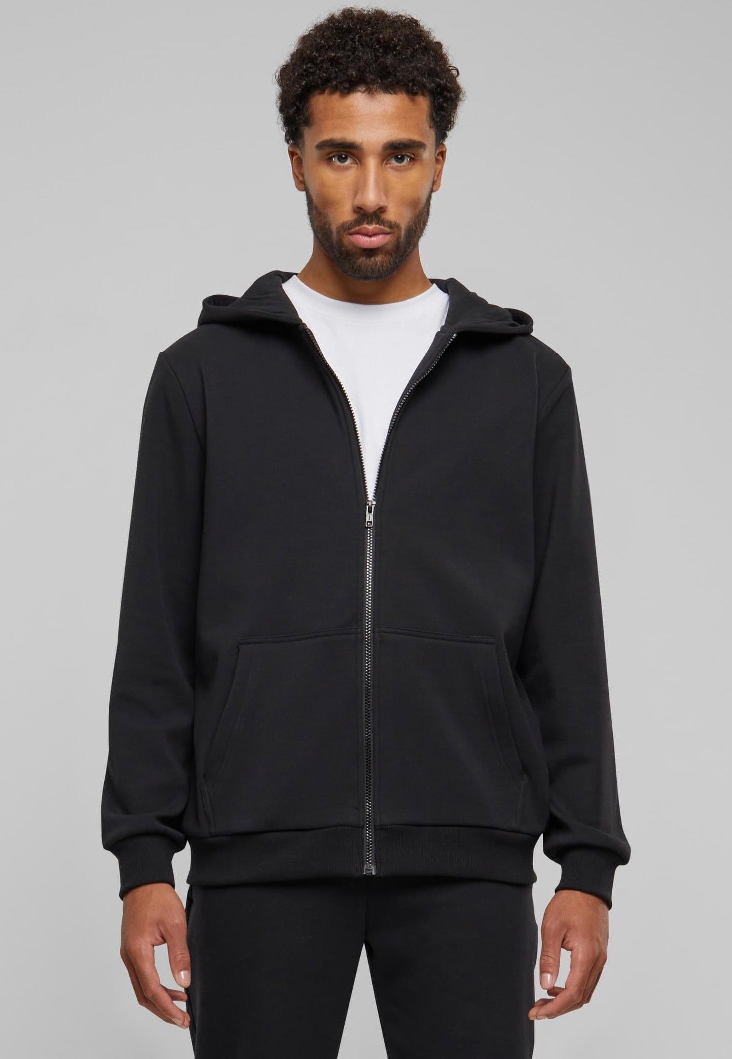 urban-classics-cozy-zip-sweat-zipp-noir-homme image 1