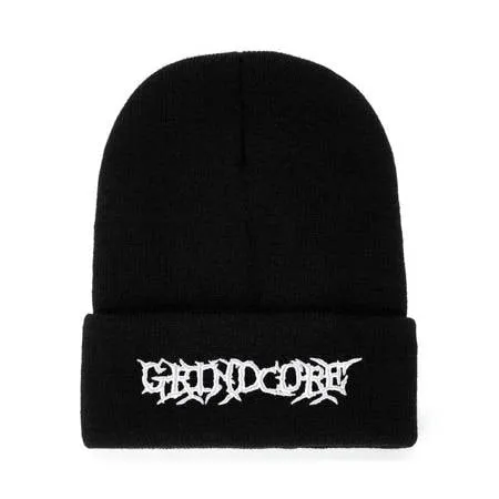 grindcore-logo-beanie-bonnet-brod-noir image 1