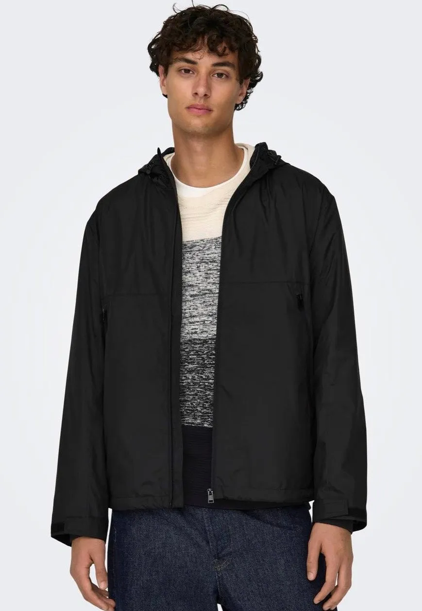 only-sons-eran-hood-black-coupe-vent-noir-homme image 1