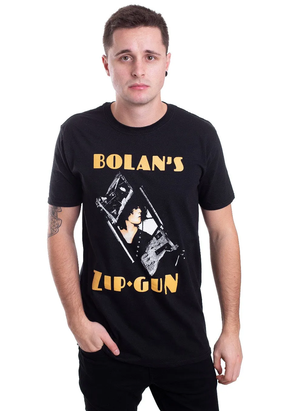 t-rex-bolans-zip-gun-t-shirt-noir-homme image 1