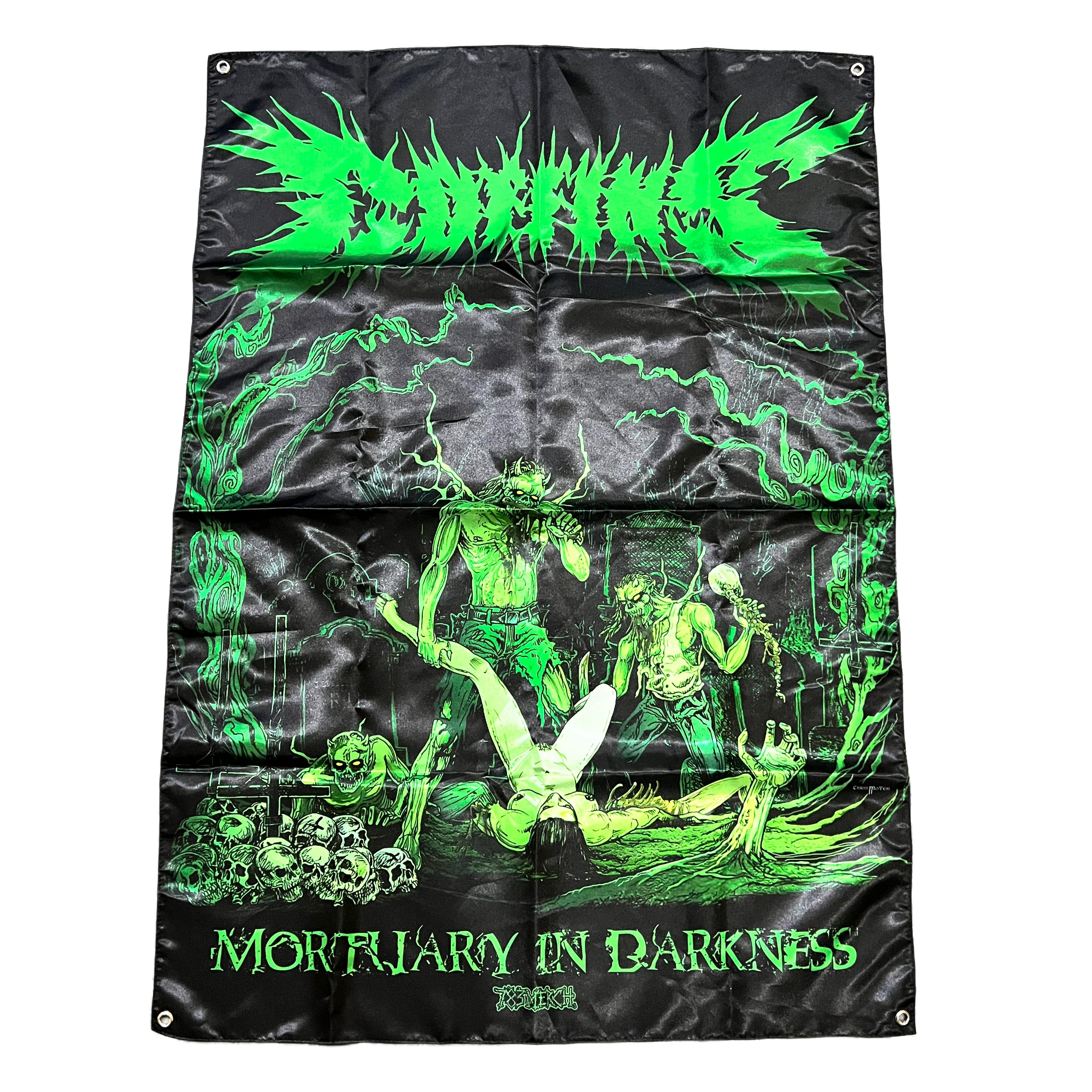 coffins-mortuary-in-darkness-drapeau-mural-100x70-cm-tissu image 2