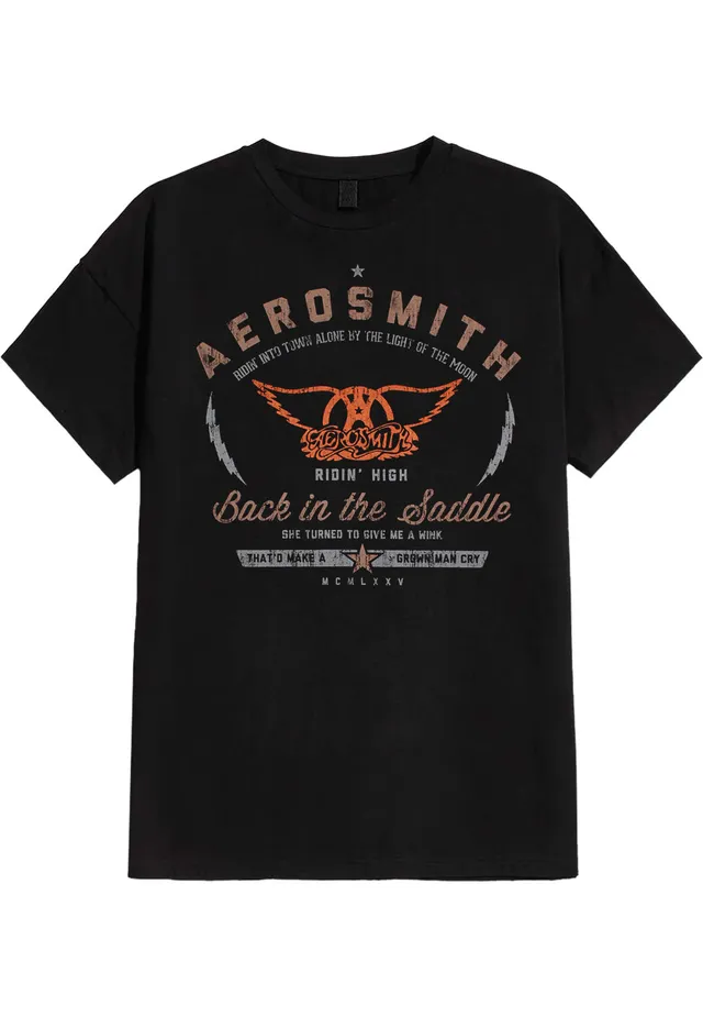 aerosmith-back-in-the-saddle-t-shirt-noir-classic-rock image 1