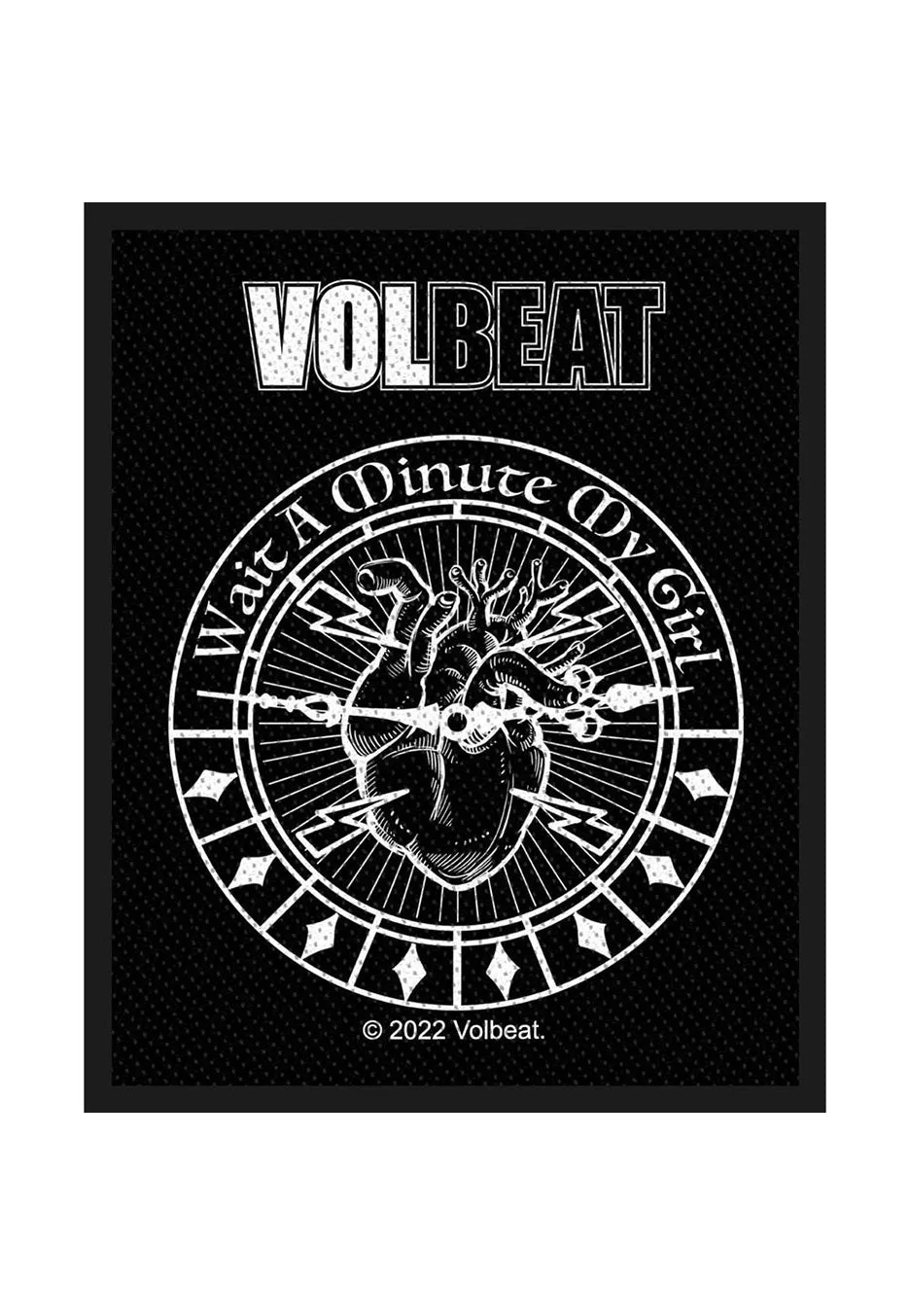 volbeat-wait-a-minute-my-girl-patch-noir-hard-rock image 1