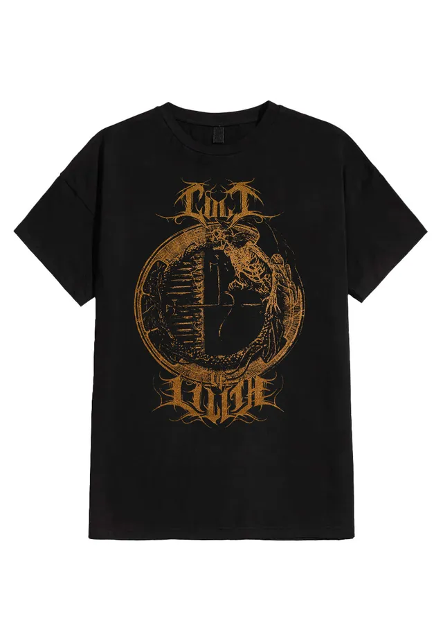 cult-of-lilith-gold-emblem-t-shirt-noir-homme-death-metal image 1