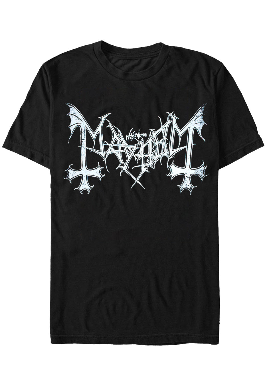 mayhem-distressed-logo-t-shirt-noir-homme-taille-m image 1