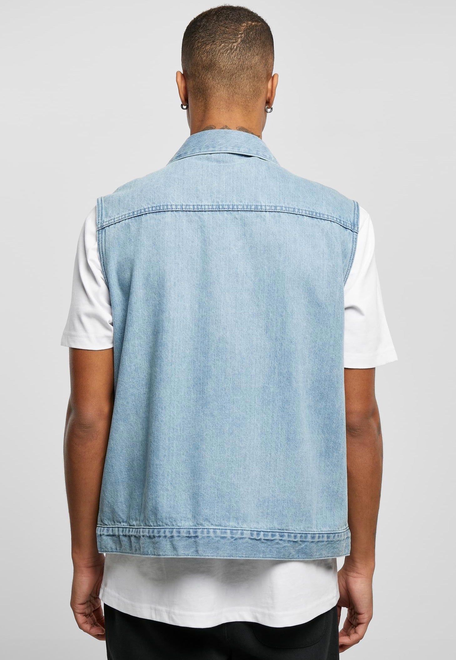 urban-classics-denim-lighter-washed-gilet-jean-bleu image 5