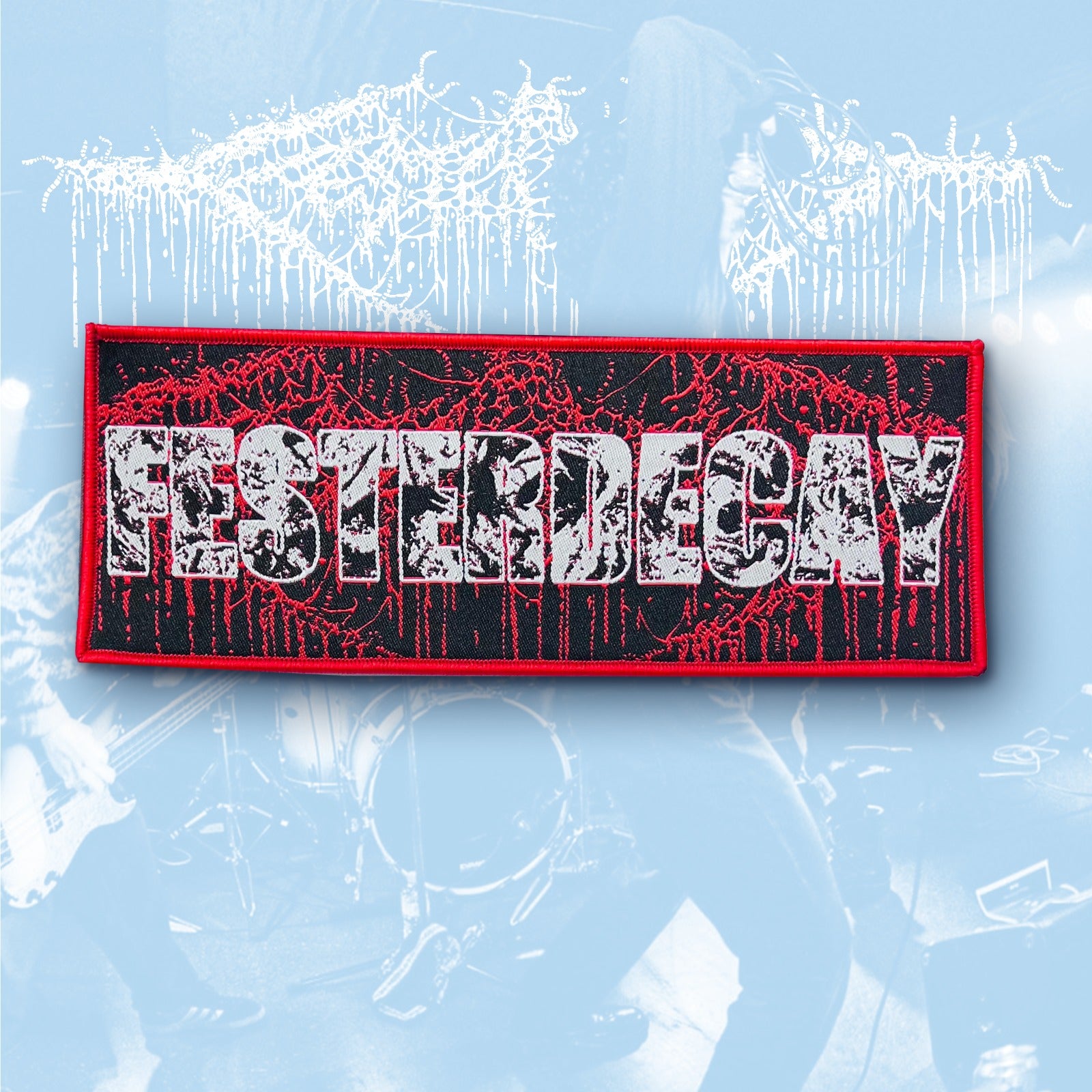 festerdecay-logo-patch-stripe-tiss-bordure-noire image 6