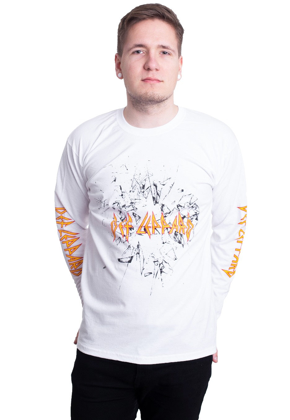 def-leppard-shatter-white-sweat-blanc-m image 1