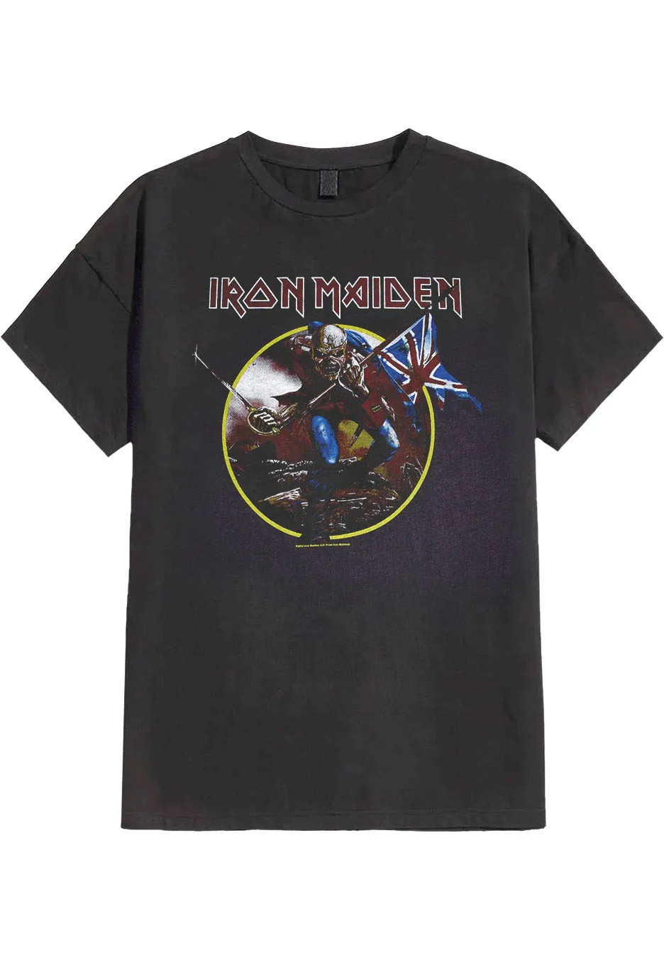 iron-maiden-the-trooper-t-shirt-charcoal-heavy-metal image 1