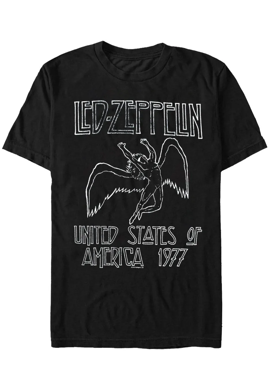 led-zeppelin-us-77-t-shirt-noir-homme-rock image 1