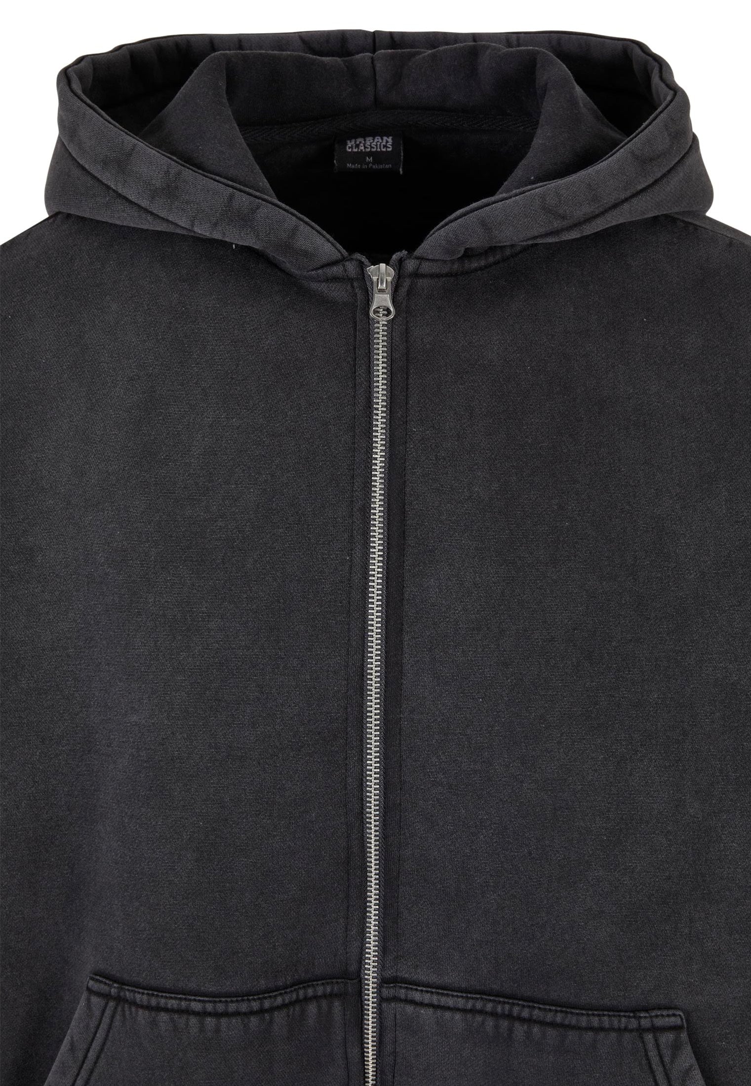 urban-classics-heavy-sand-washed-sweat-zipp-noir-90-s image 8