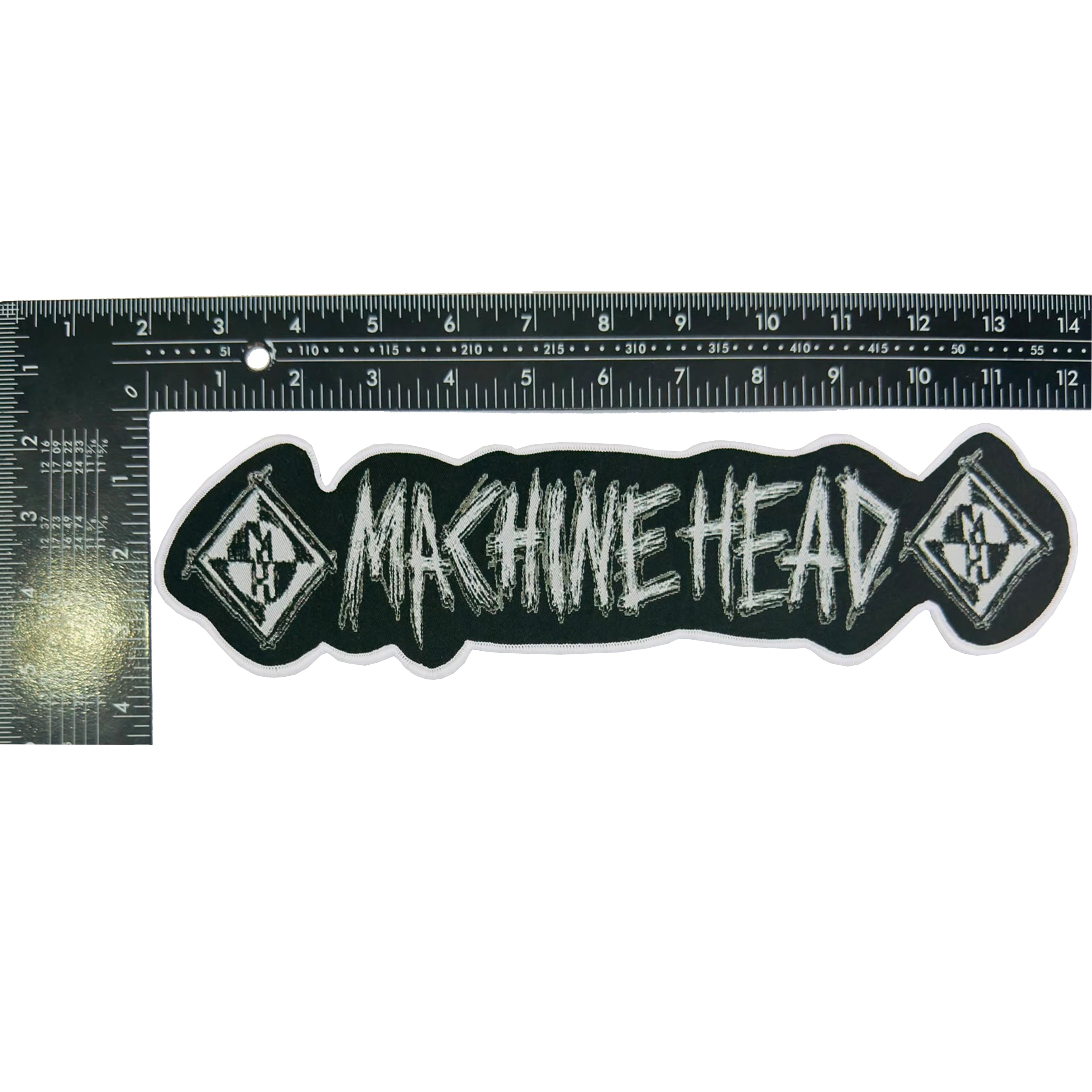 machine-head-logo-backpatch-tiss-30cm-bord-noir-ou-blanc image 5