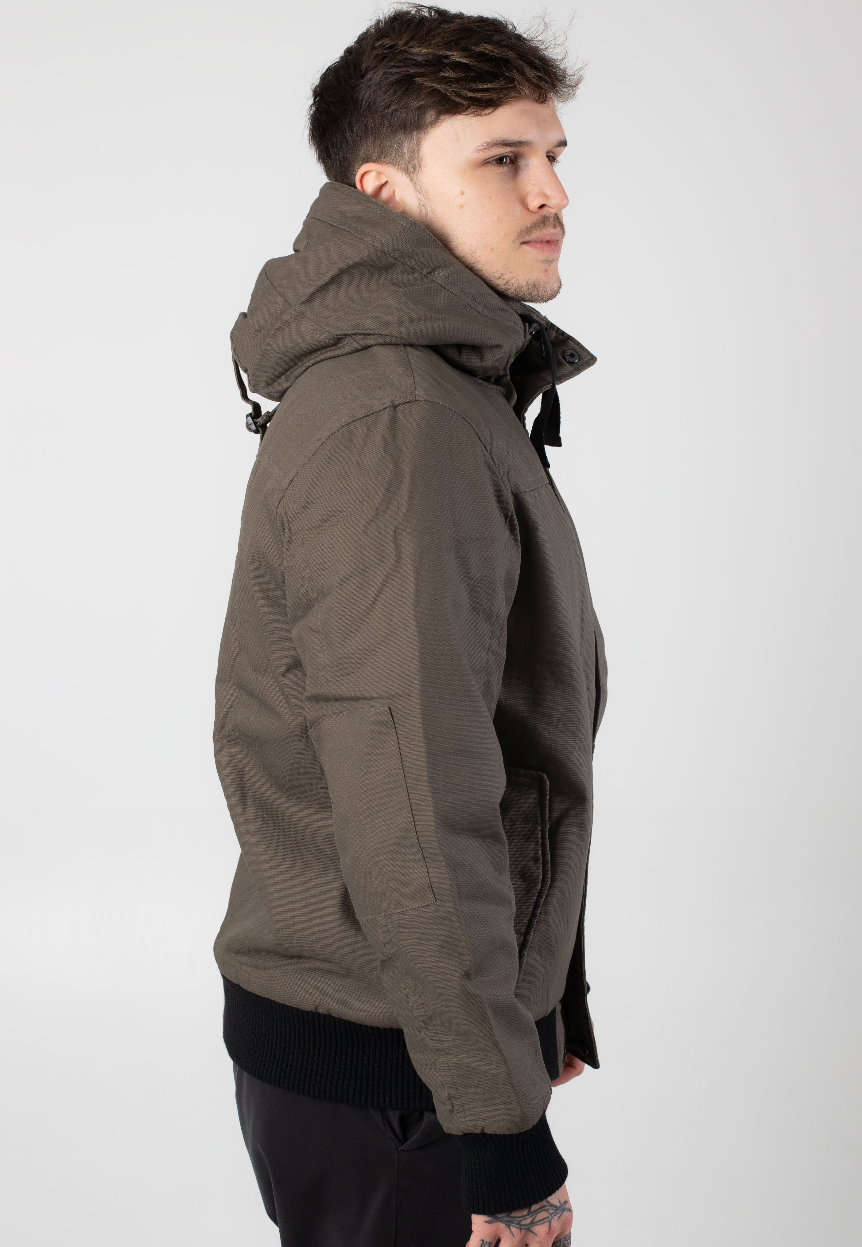 brandit-essential-olive-veste-hiver-homme-twill image 4